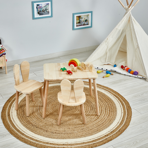 Piney Montessori Table & Bunny Ears Chair Set