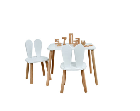 Snowflake Wooden Kids Table and Chair Set