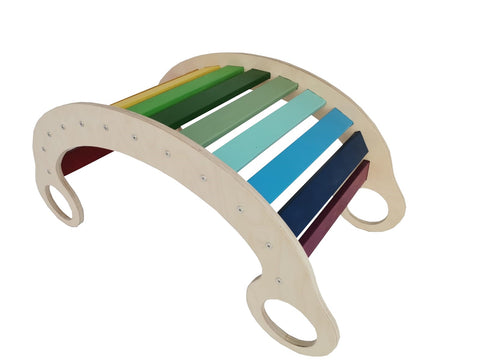 Wooden Rainbow Rocker Climbing Arch